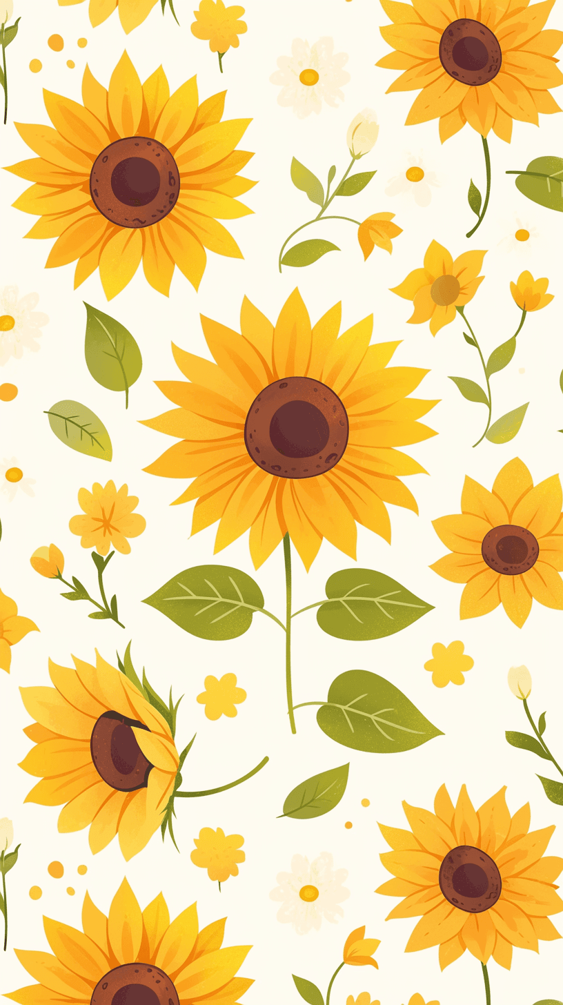 Sunflower Carnival original repeating artwork