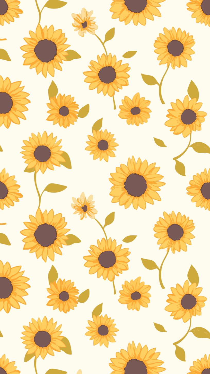 Sunflower Bop original repeating artwork