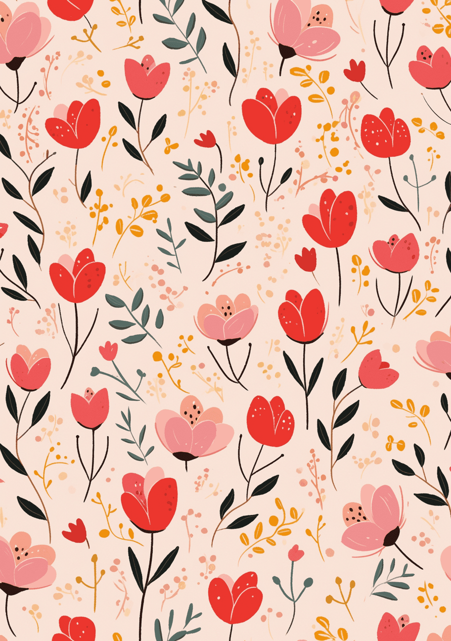 Tulip Ride original repeating artwork