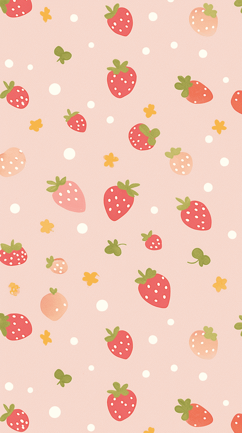Strawberry Dawn original repeating artwork