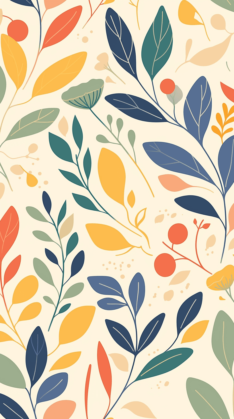 Leaves Dusk original repeating artwork