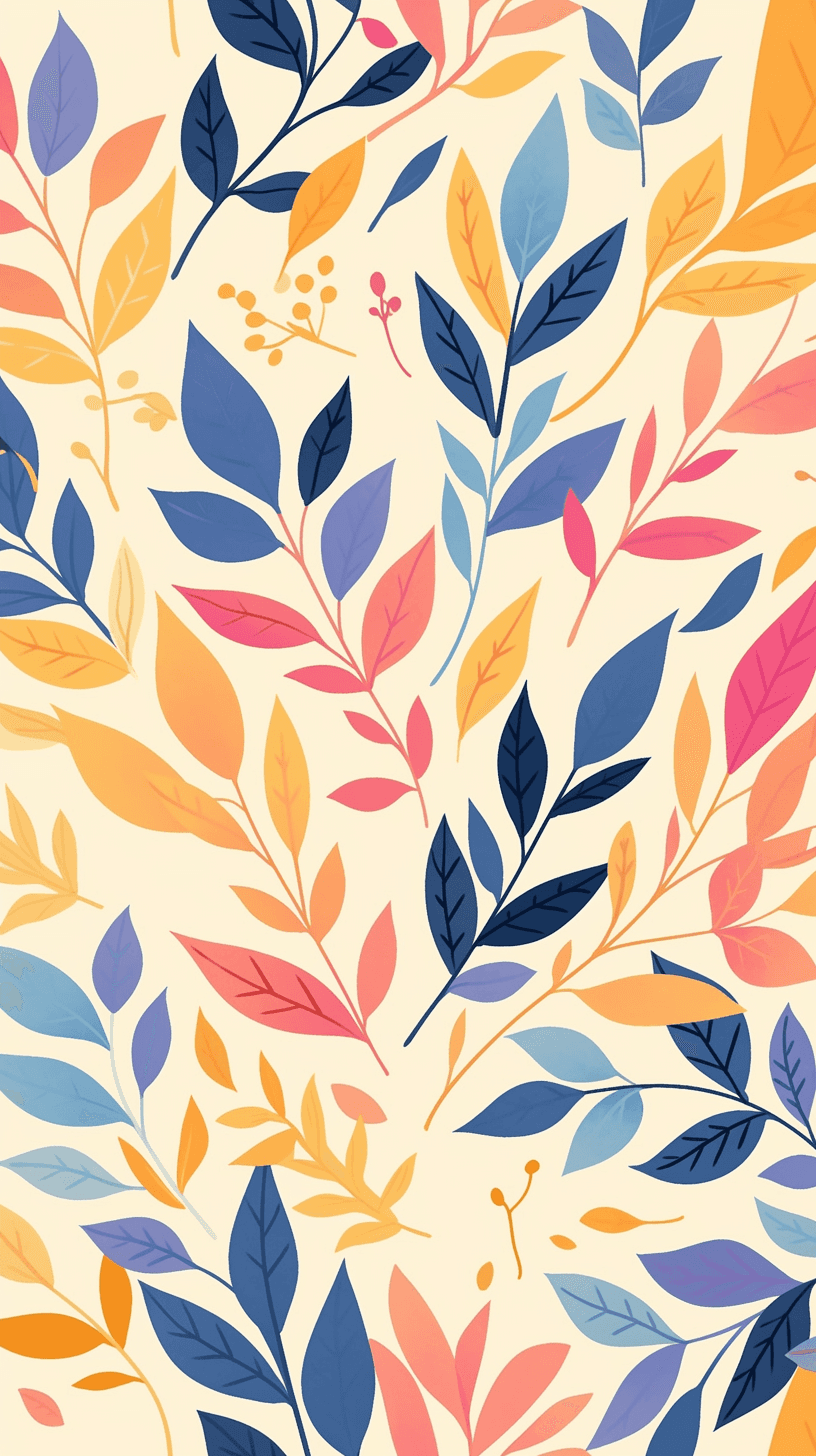 Leaves Midnight original repeating artwork