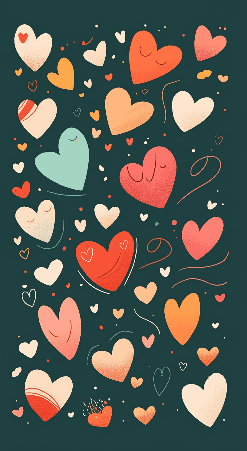 Heart Bright original repeating artwork