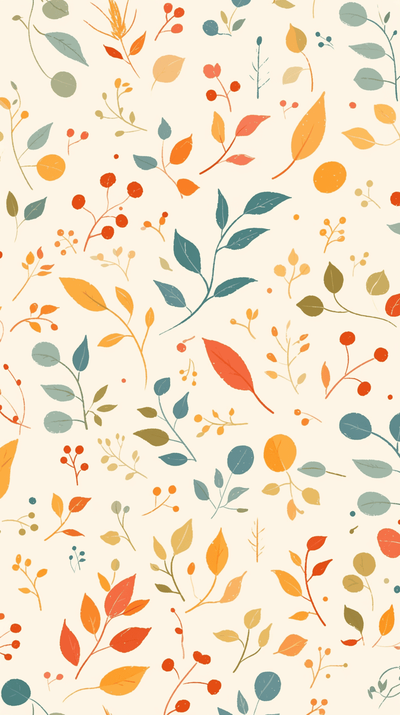 Leaves Bloom original repeating artwork