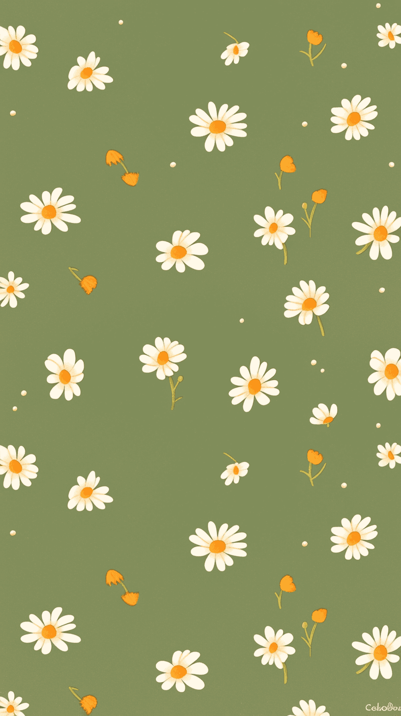 Bloom Golden original repeating artwork