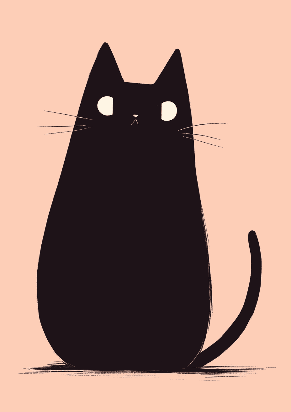 Abstract Cat Collective original repeating artwork