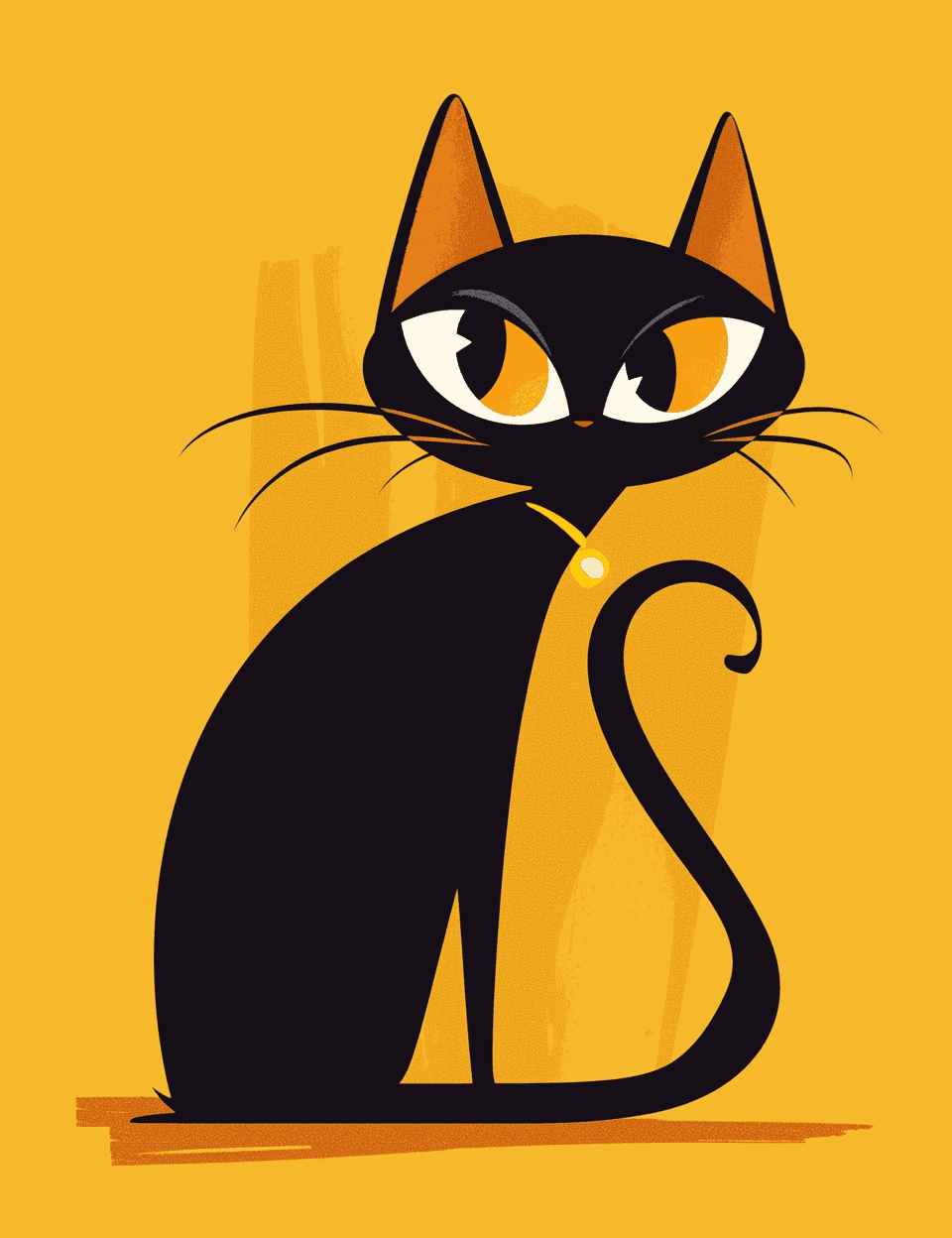 Abstract Cat Spin original repeating artwork