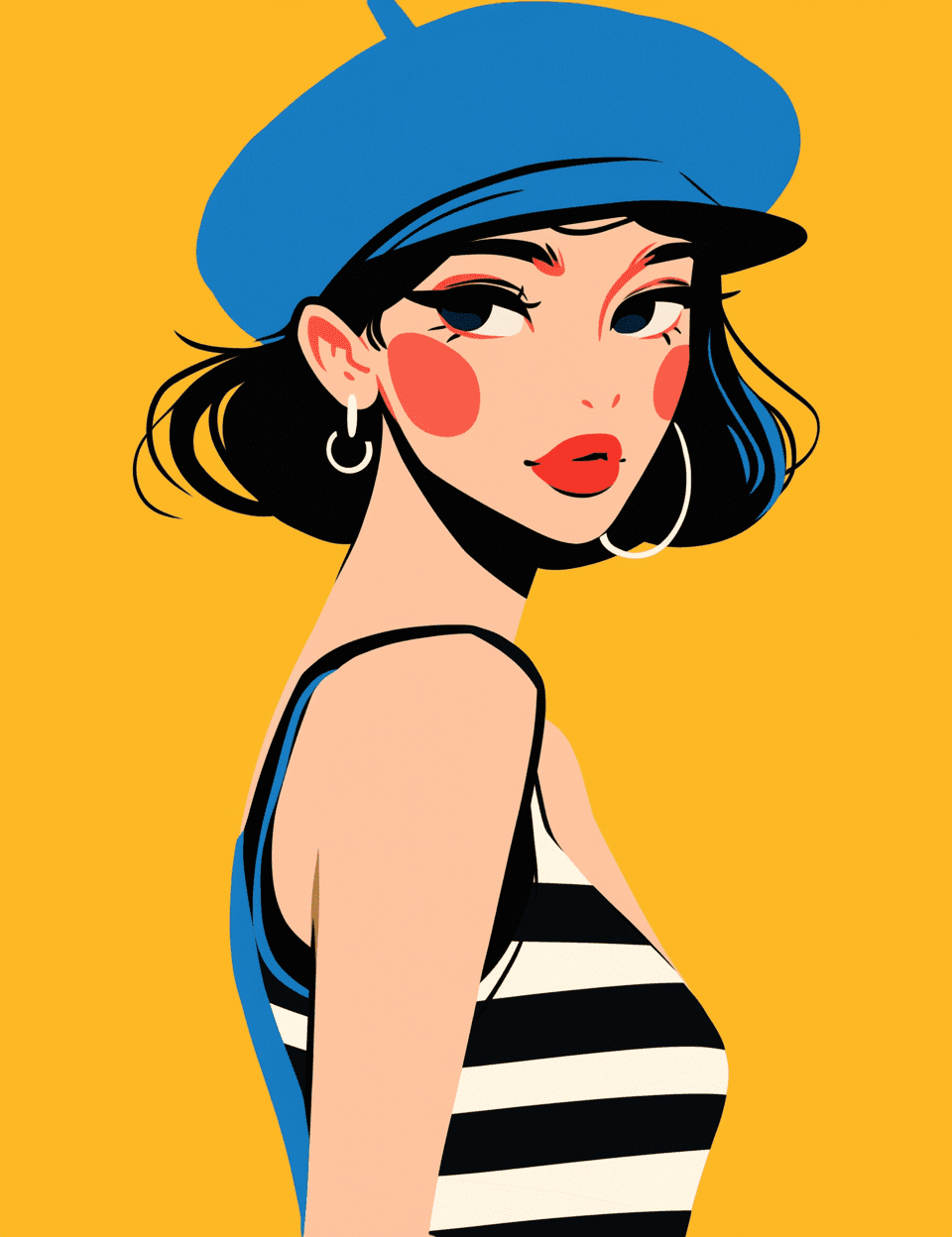 Woman Go original repeating artwork