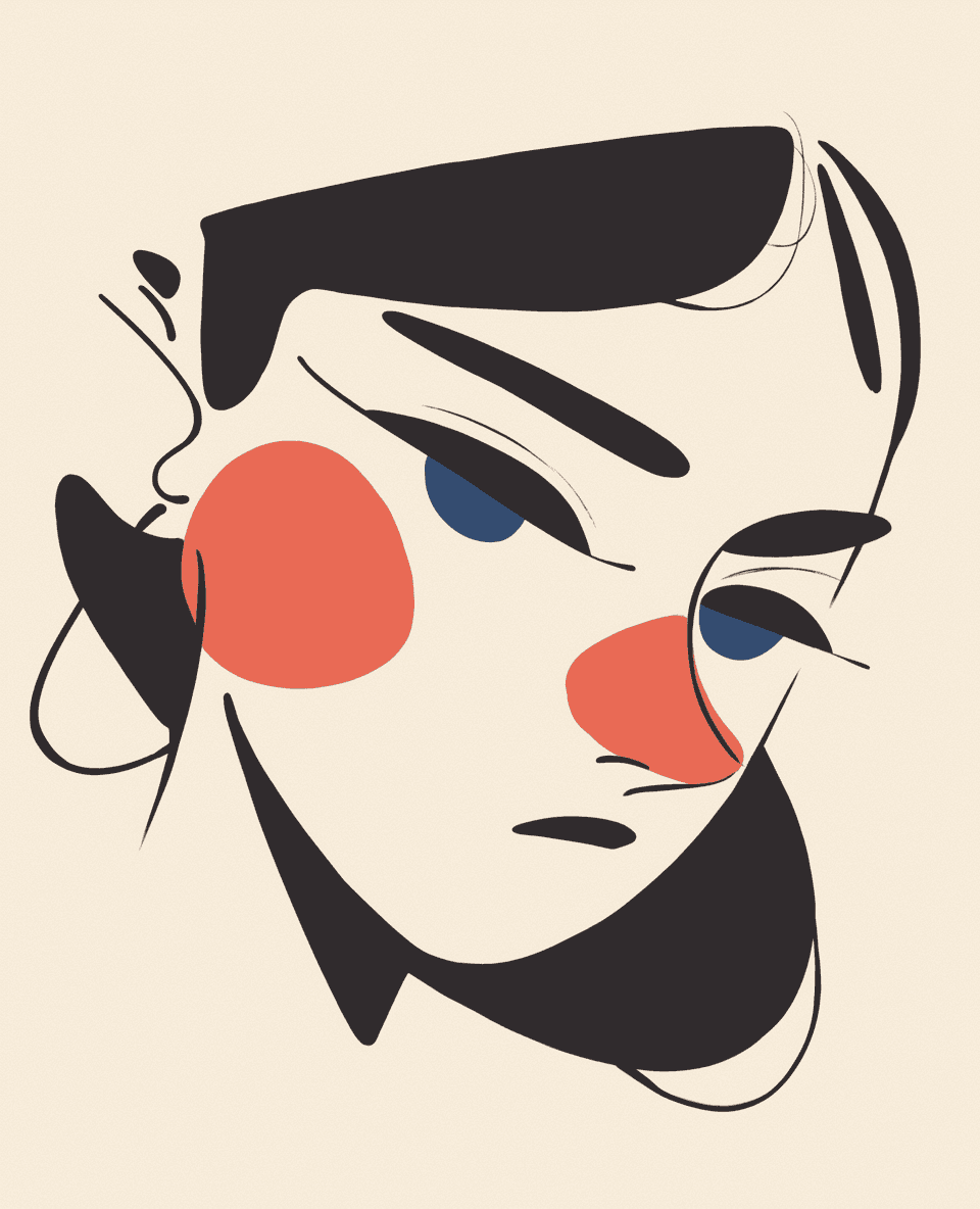 Abstract People Flip original repeating artwork