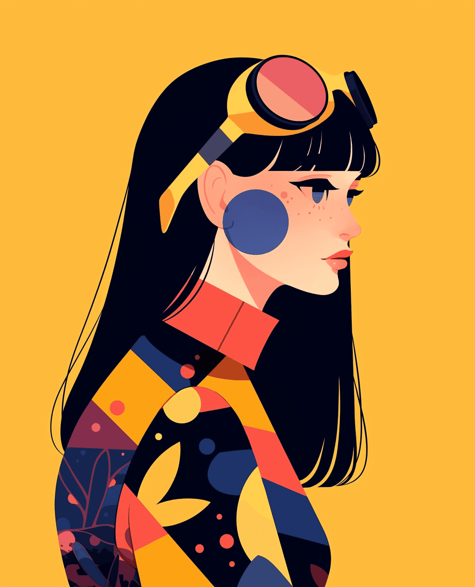 Woman Session original repeating artwork