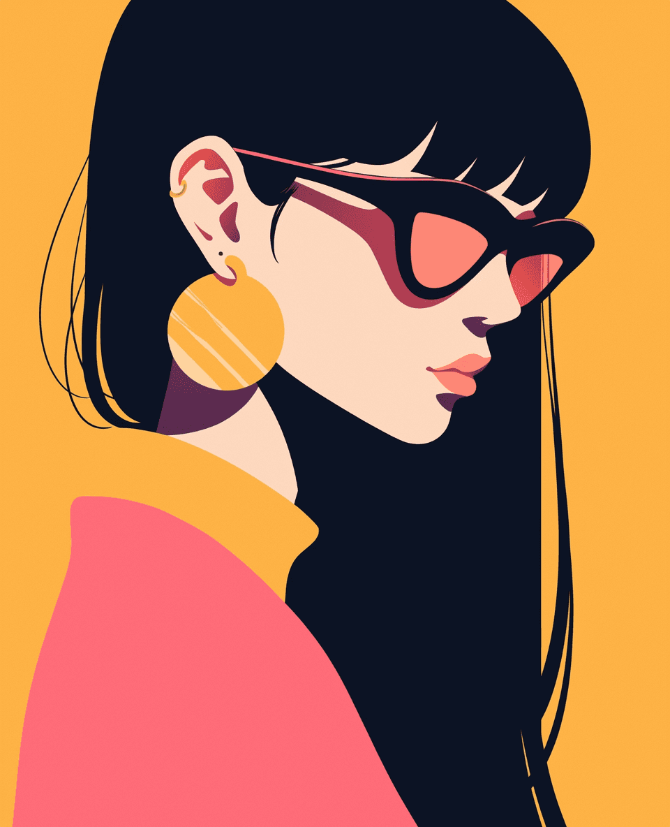 Woman Neon original repeating artwork