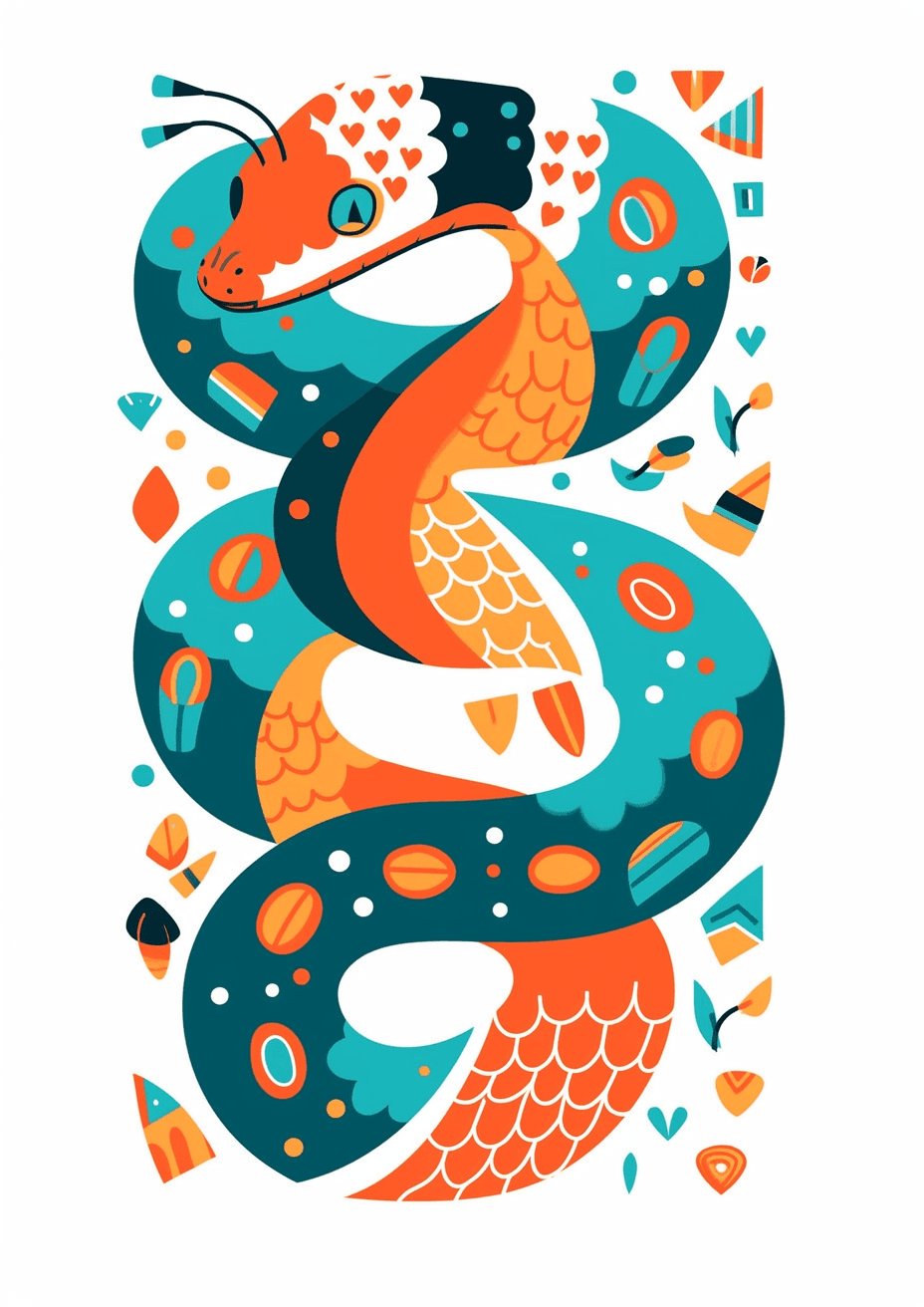 Snake Club original repeating artwork