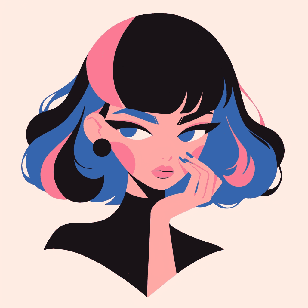 Woman Label original repeating artwork