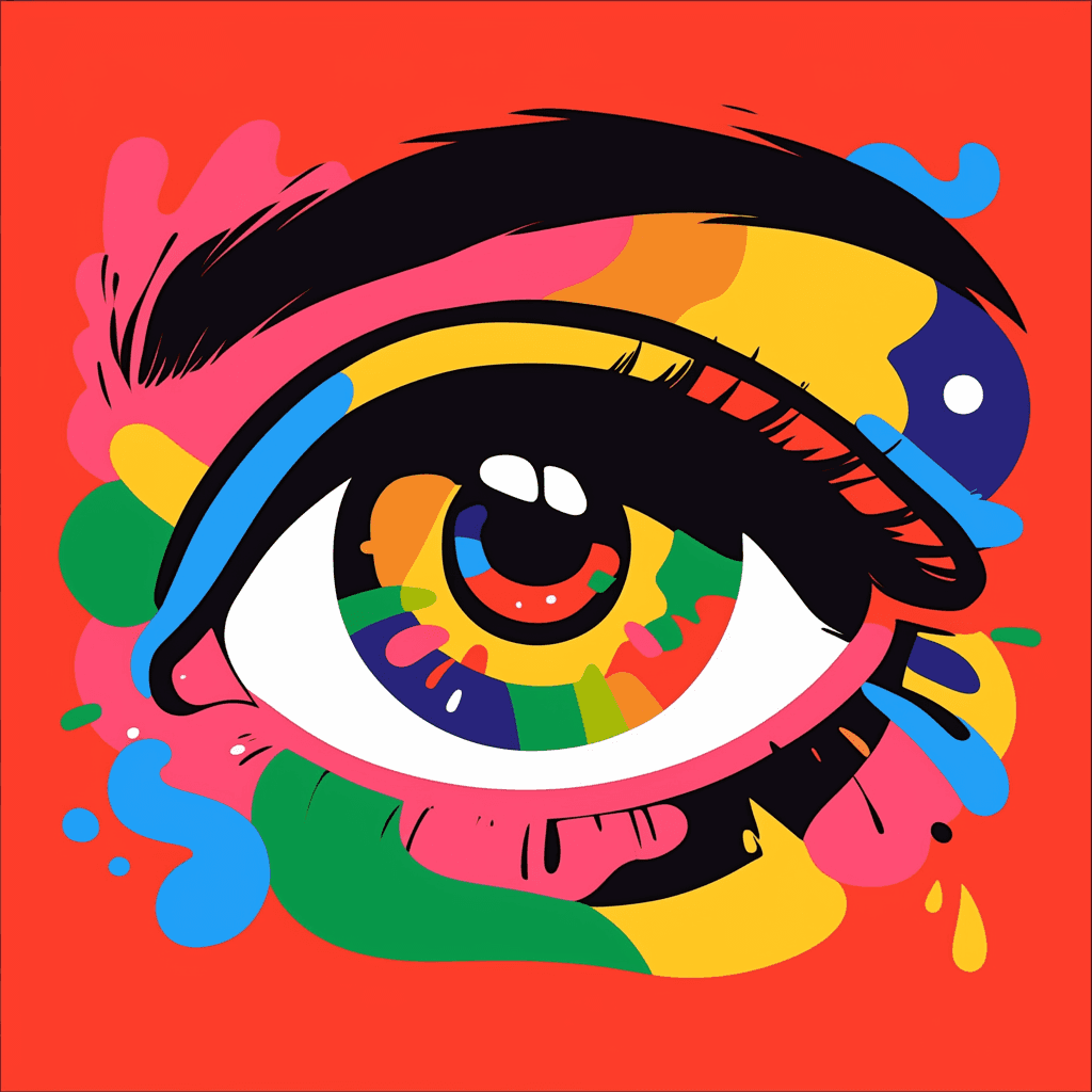 Abstract Eye Rise original repeating artwork