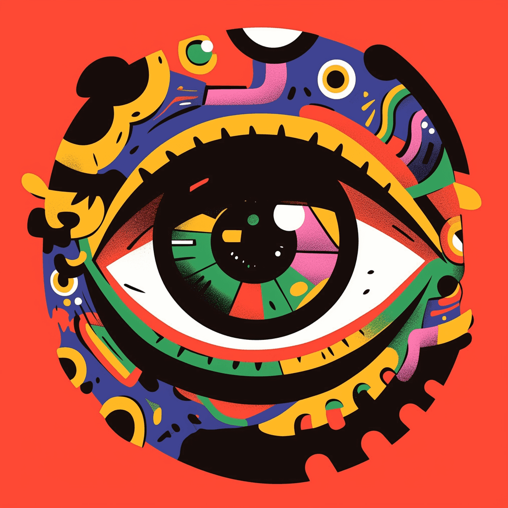 Abstract Eye Shine On original repeating artwork