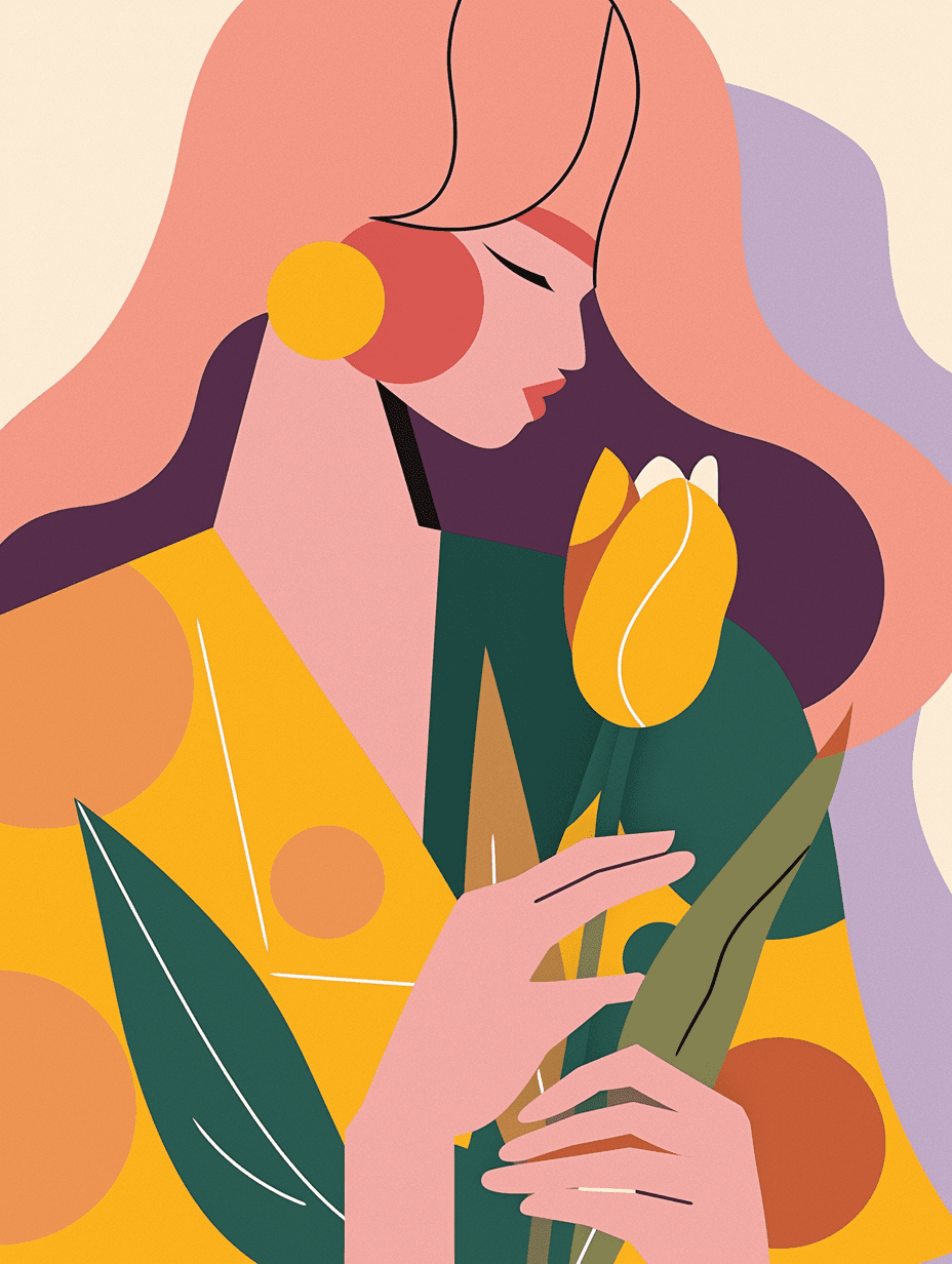 Woman Show original repeating artwork