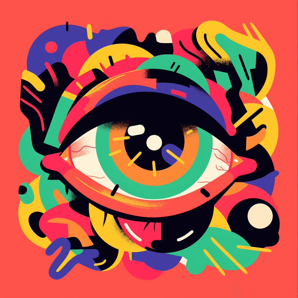 Abstract Eye Starlight original repeating artwork