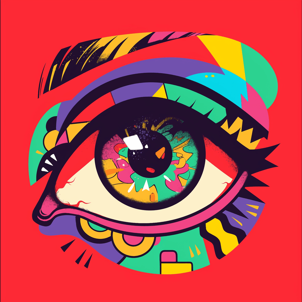 Abstract Eye Grow original repeating artwork