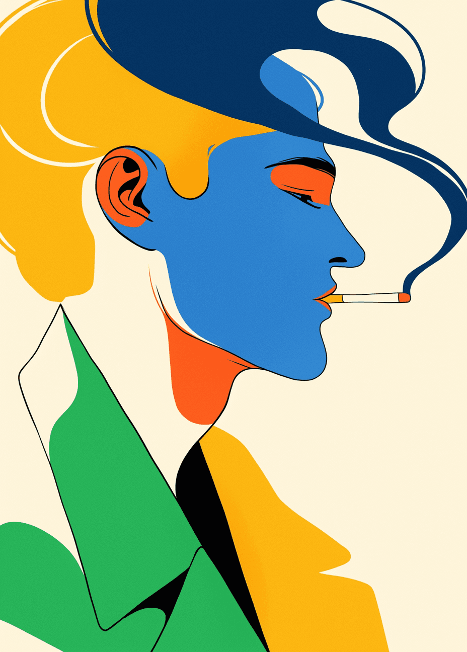 Abstract People Buzz original repeating artwork