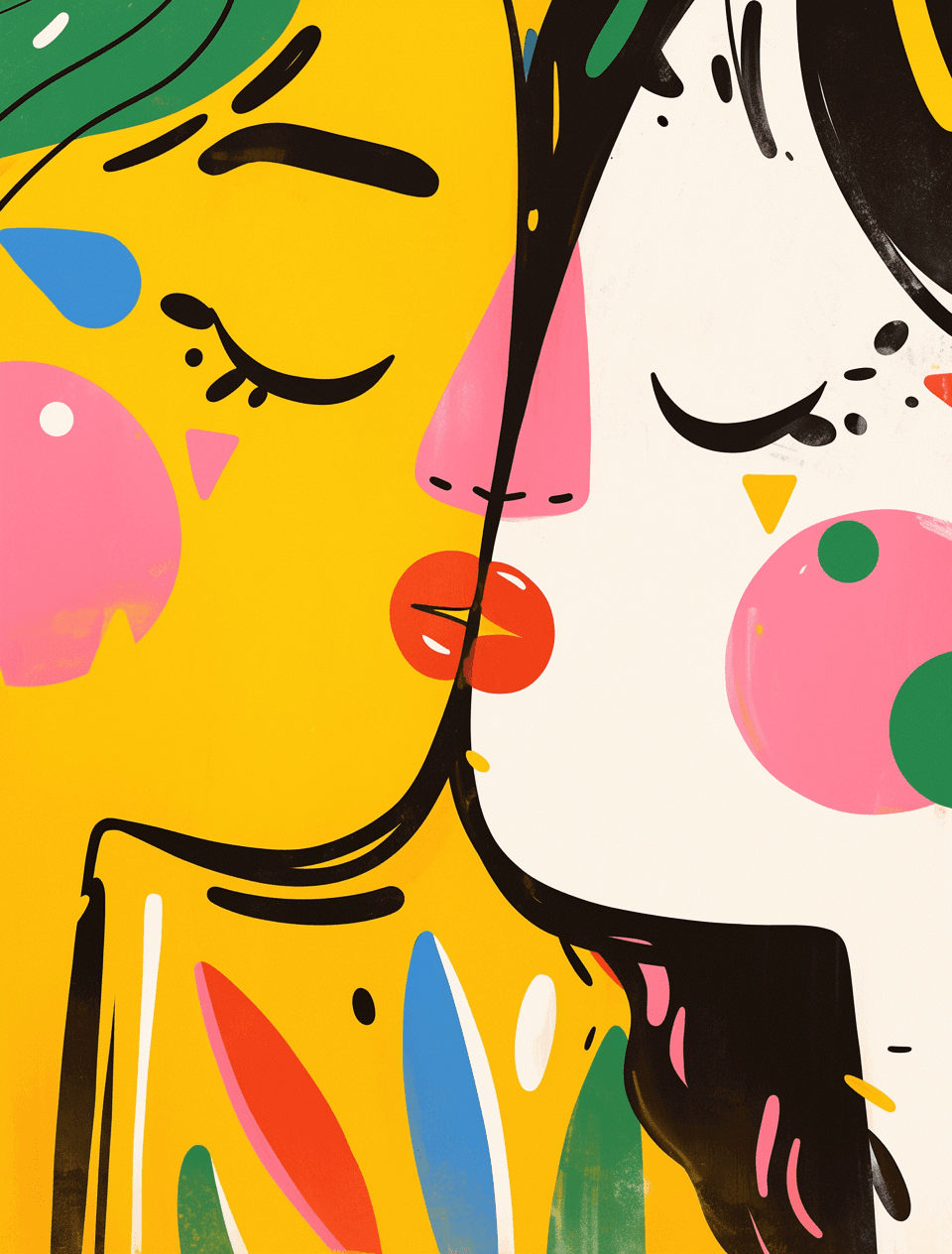 Abstract People Sprint original repeating artwork