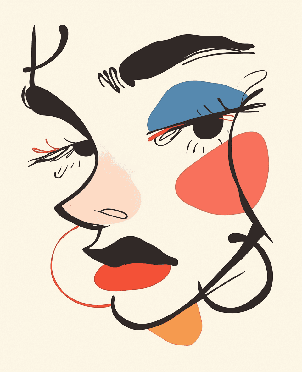 Woman Loop original repeating artwork