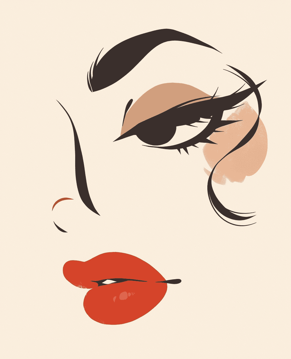 Woman Seek original repeating artwork