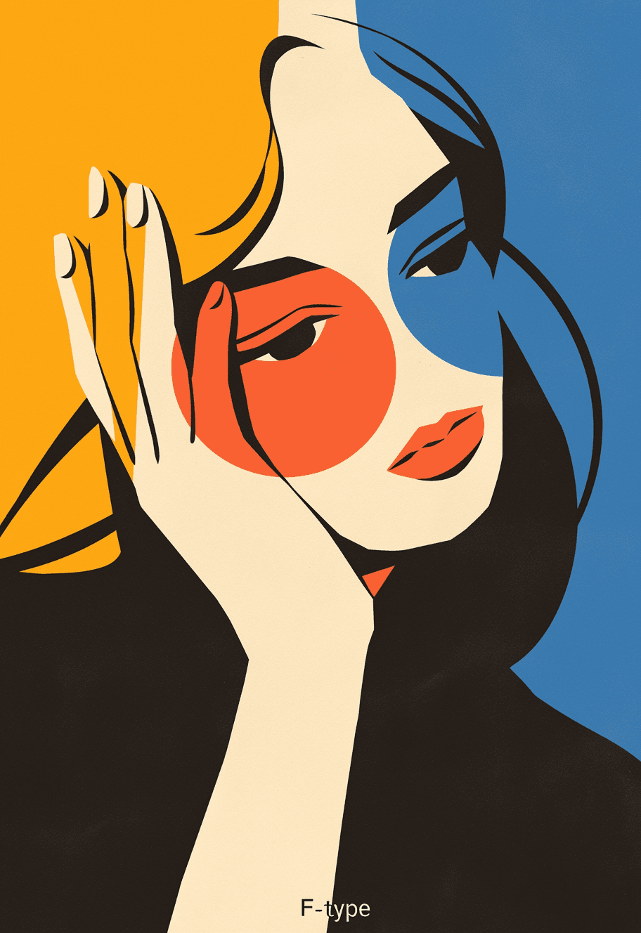 Woman Amber original repeating artwork
