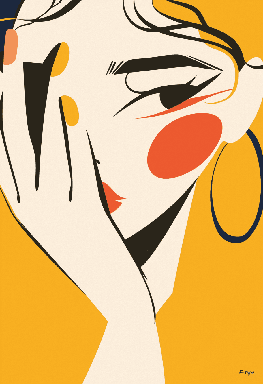 Woman Corner original repeating artwork