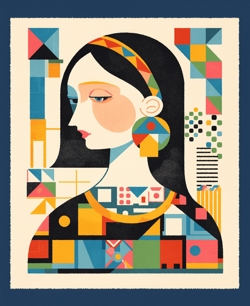 Woman Studio original repeating artwork