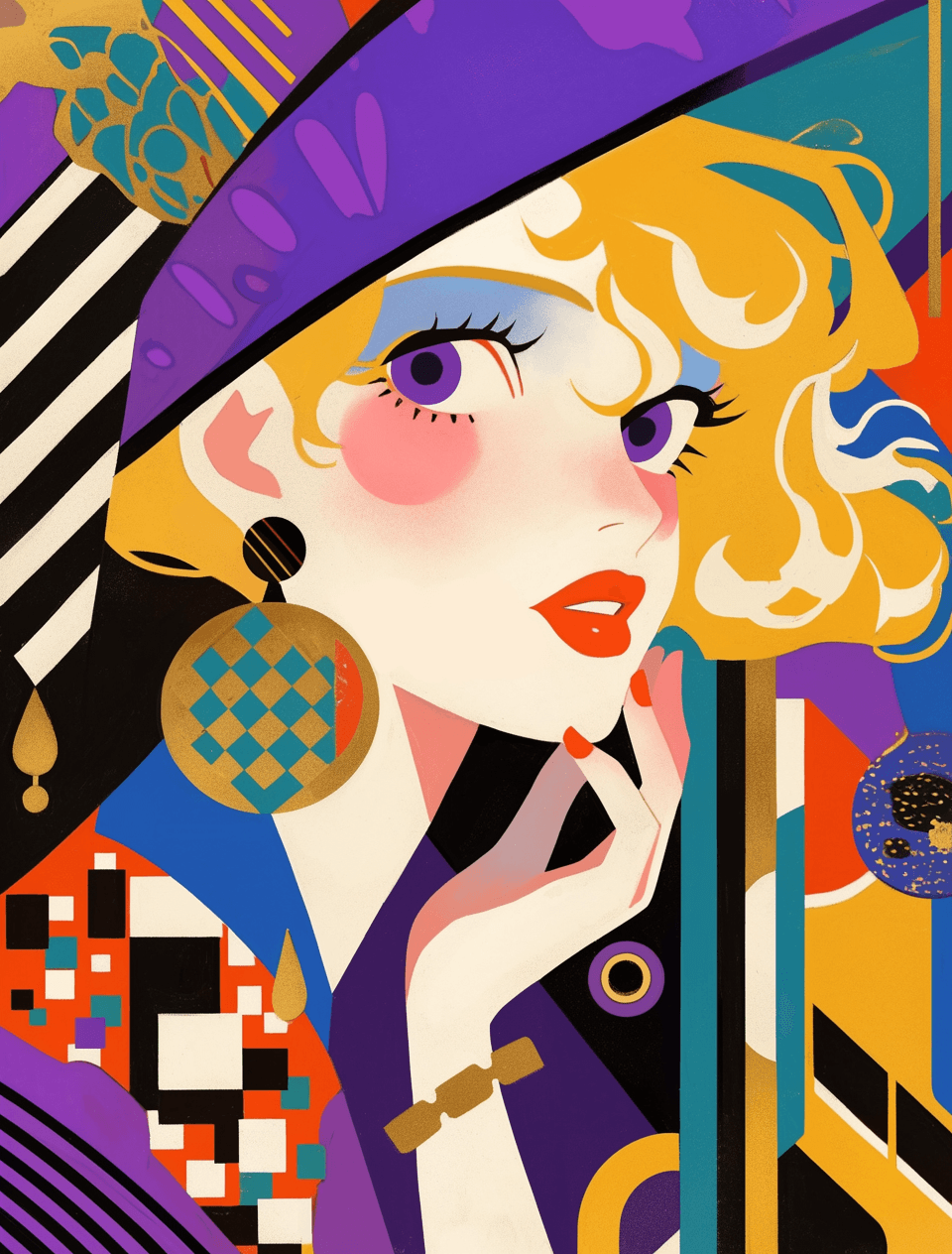 Abstract People Pop original repeating artwork
