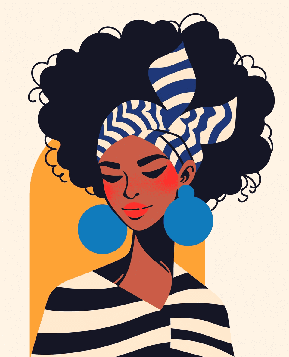 Woman Boulevard original repeating artwork