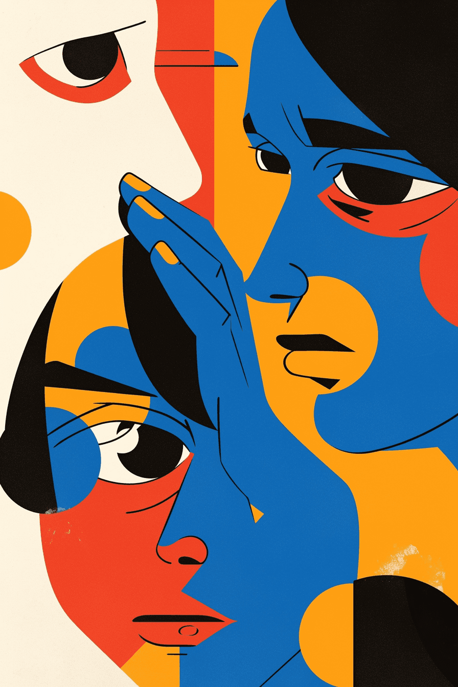 Abstract People original repeating artwork