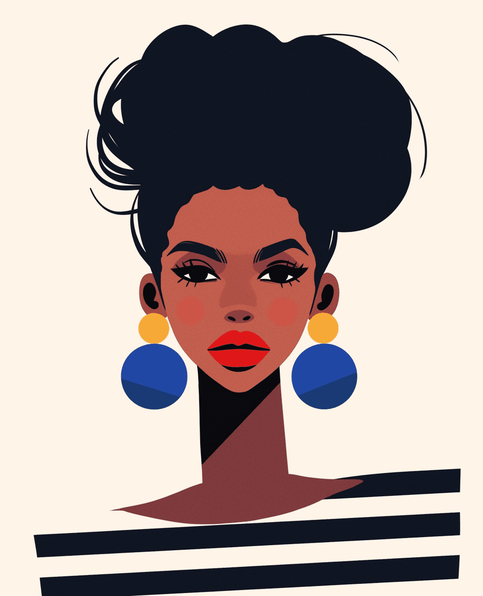 Woman Midnight original repeating artwork