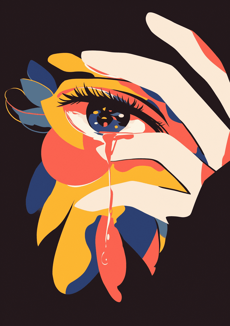 Woman Buzz original repeating artwork