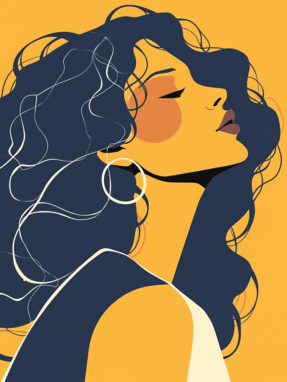 Woman Snap original repeating artwork