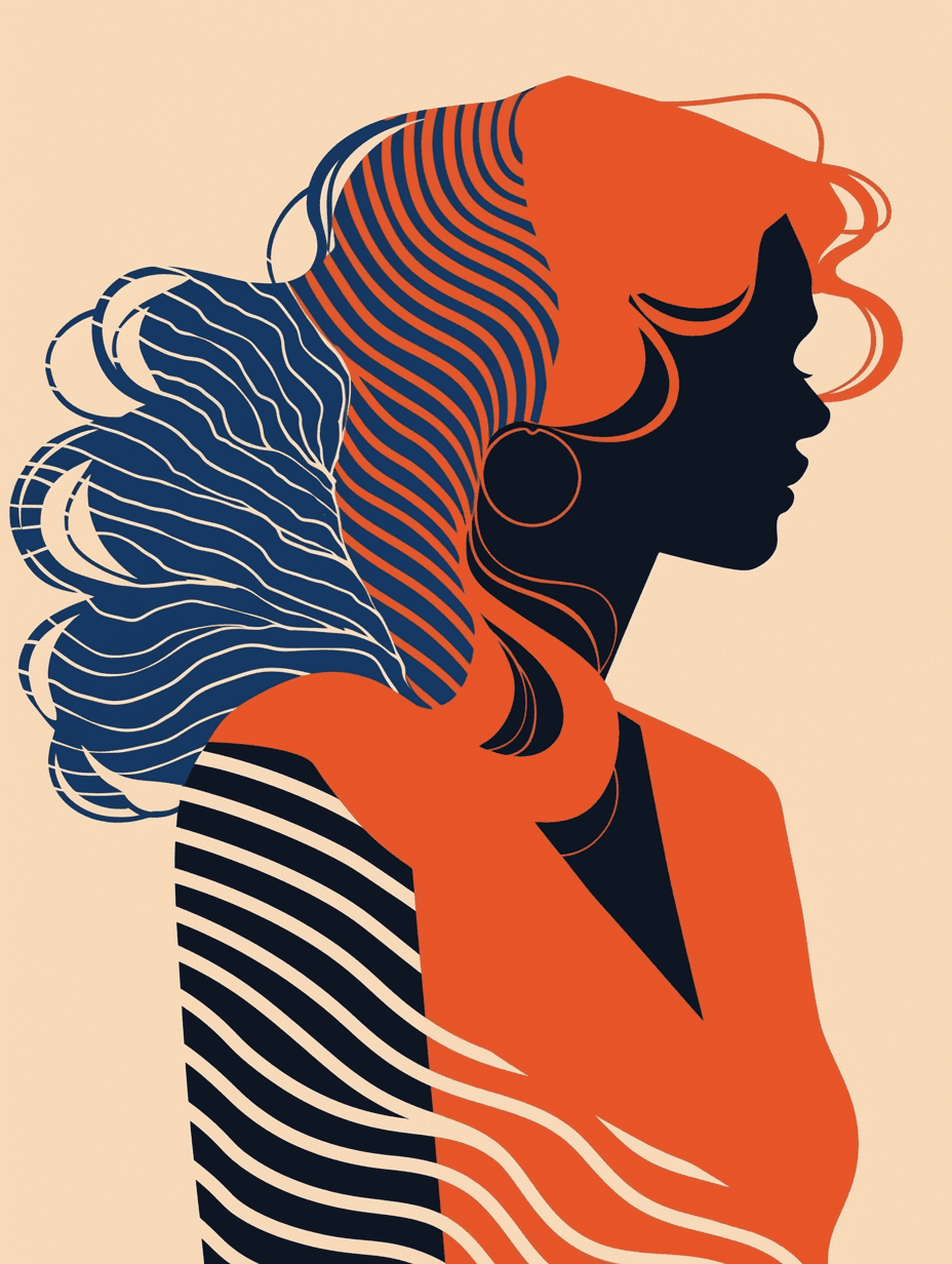 Woman Silver original repeating artwork