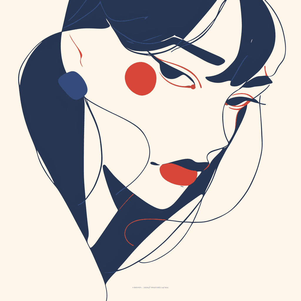 Woman Hue original repeating artwork