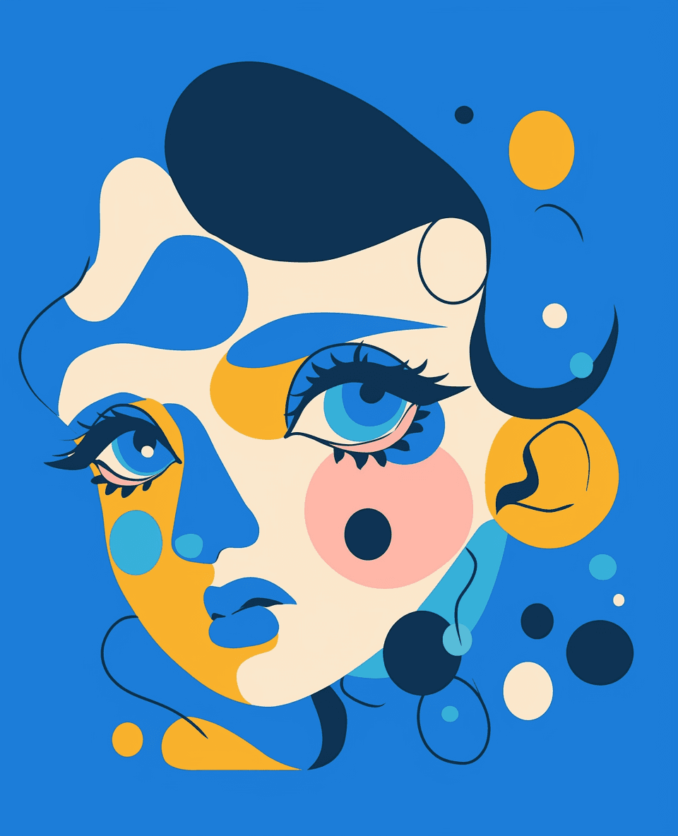 Abstract People Zoom original repeating artwork