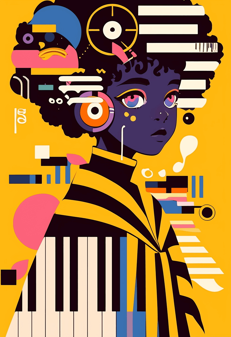 Abstract People Gang original repeating artwork