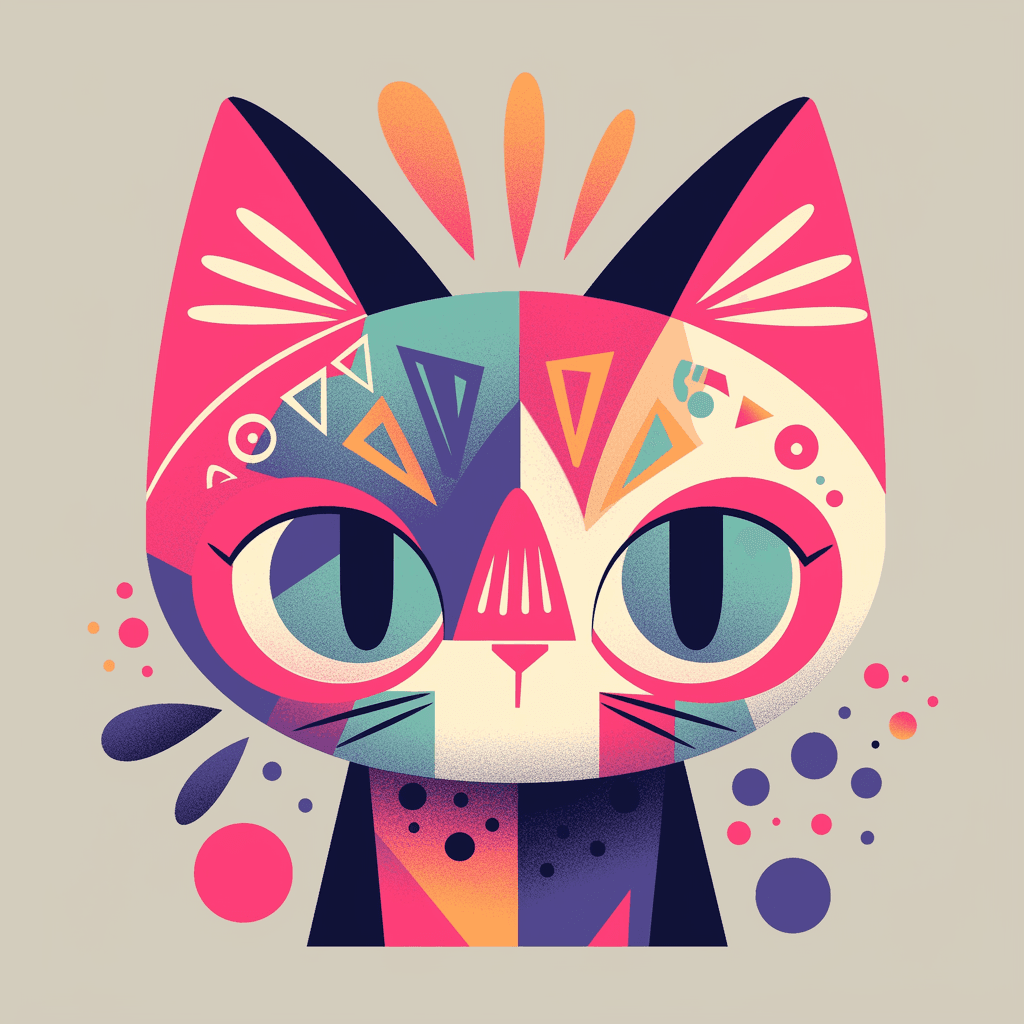 Abstract Animals Picnic original repeating artwork