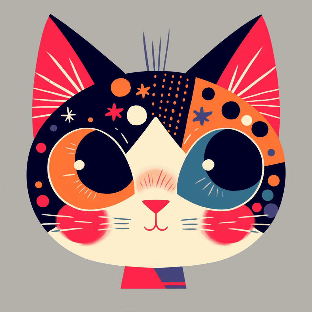 Abstract Animals Pop original repeating artwork