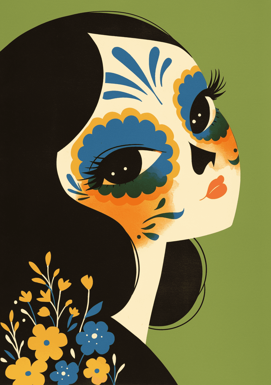 Face Spin original repeating artwork