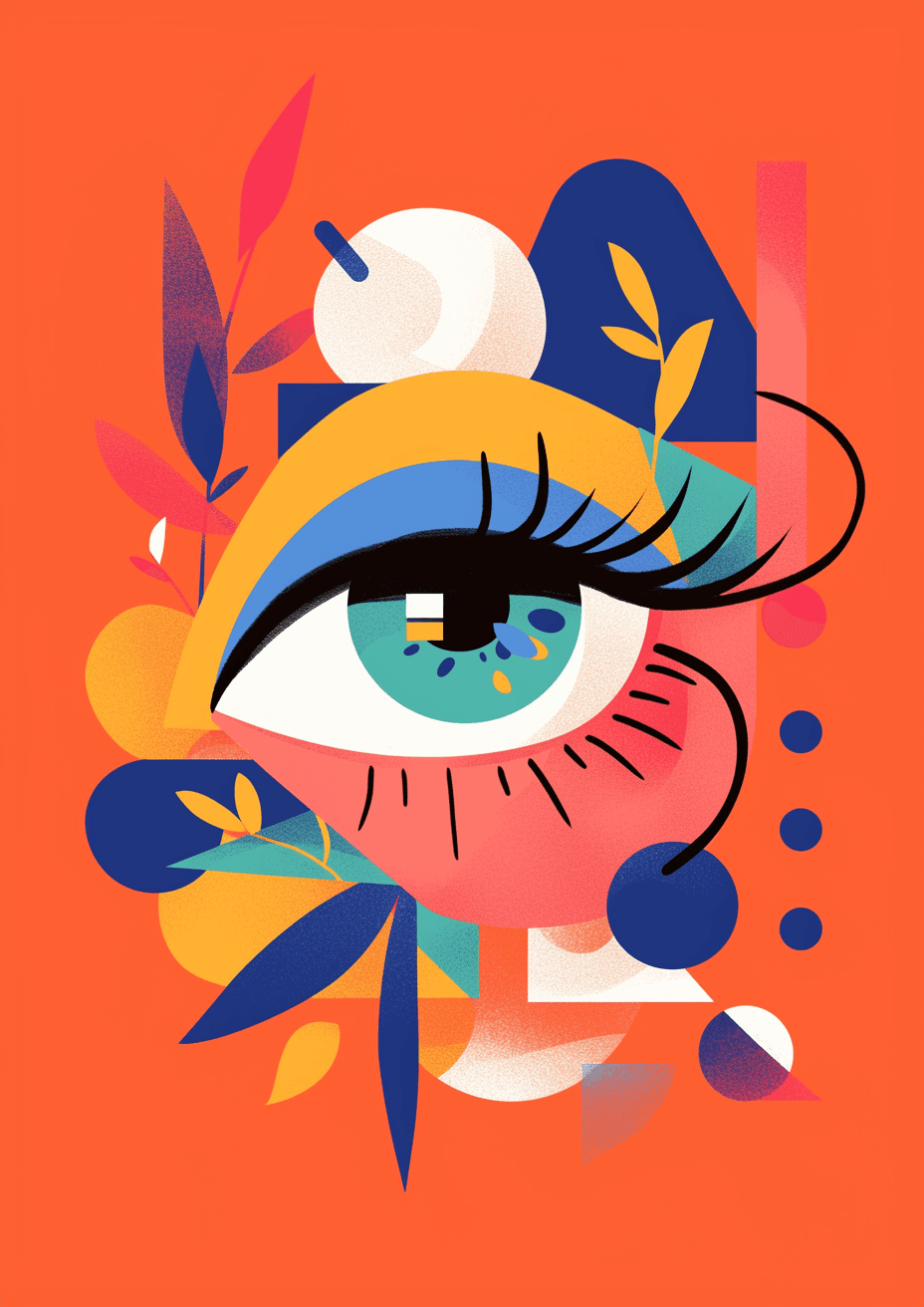 Abstract Eye Seek original repeating artwork