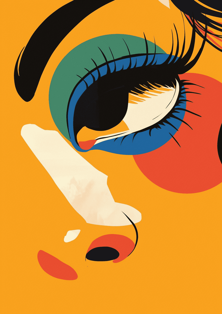 Abstract Eye Dawn original repeating artwork