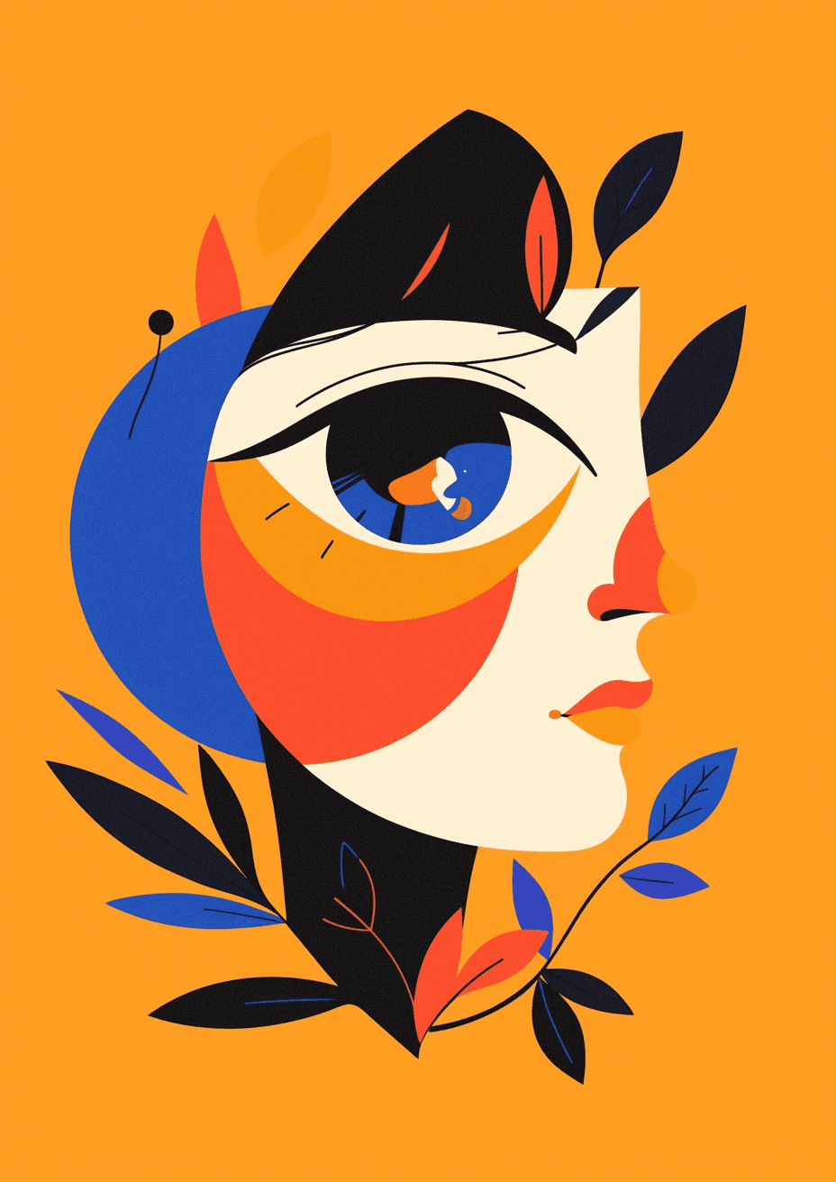 Abstract Eye Roam original repeating artwork