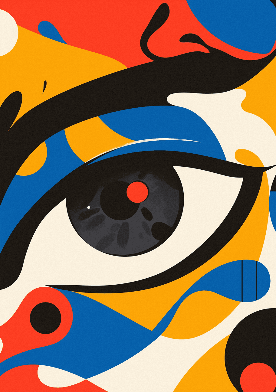 Abstract Eye Flow original repeating artwork