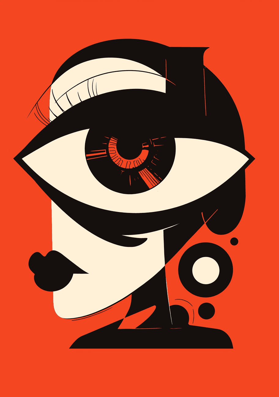 Abstract Eye Ride original repeating artwork