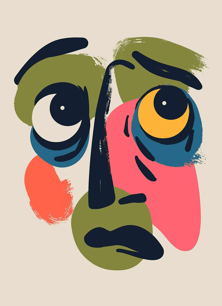 Face Hue original repeating artwork