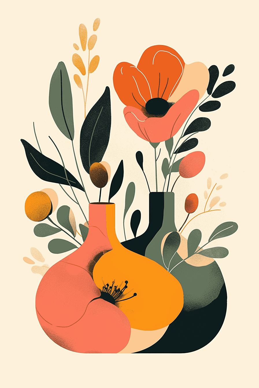 Abstract Blossom original repeating artwork