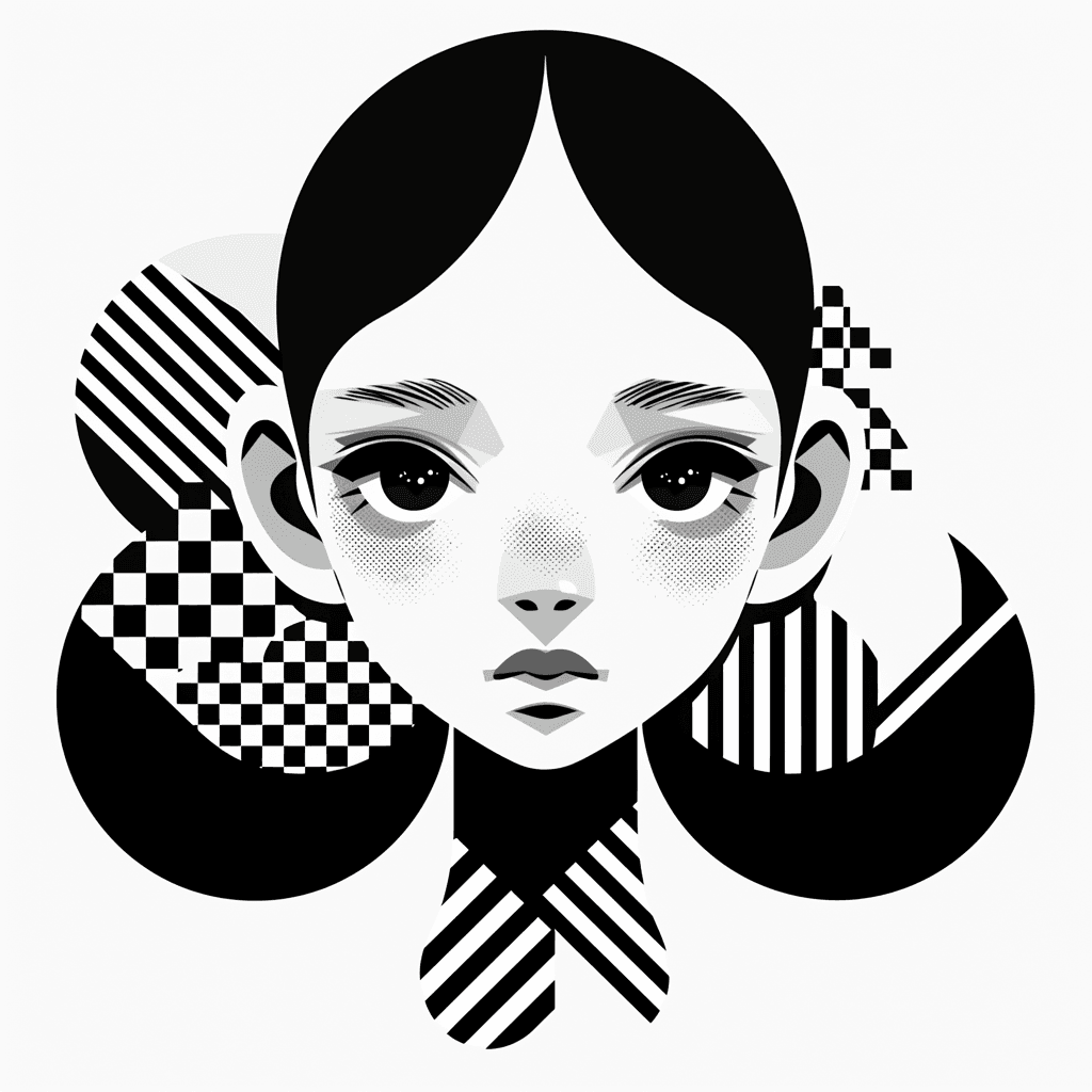 Abstract Figure Rooftop original repeating artwork